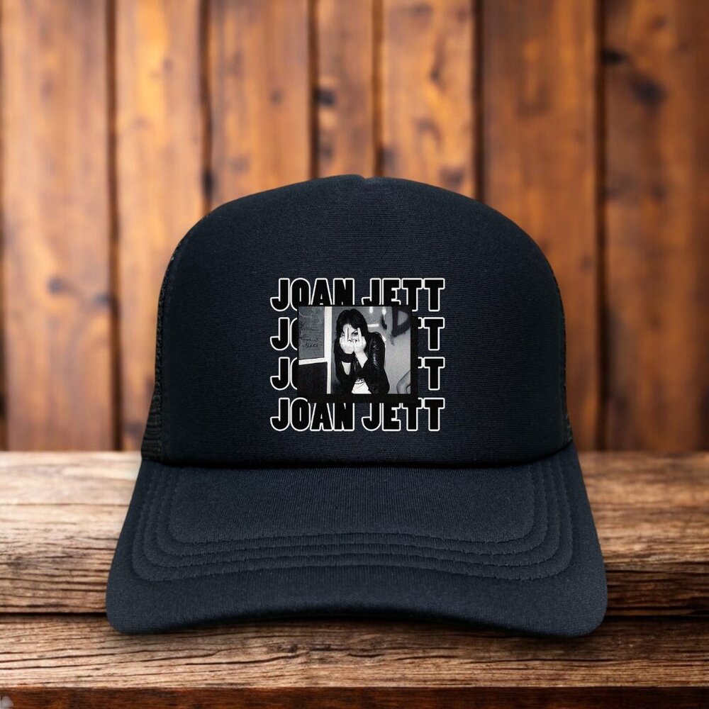 Joan Jett And The Blackhearts Unisex Trucker Hat Black Snapback 80s Rock N Roll